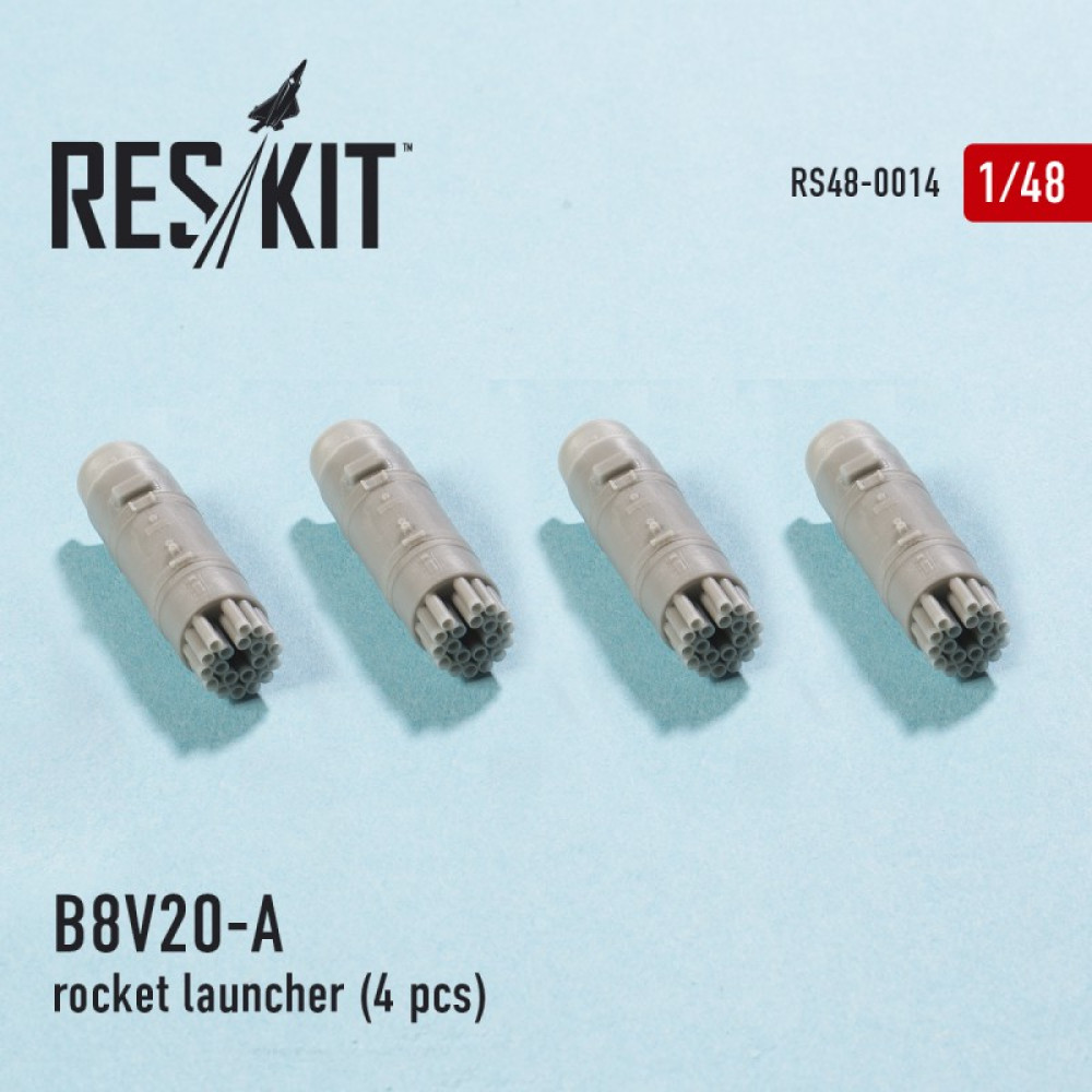 B8V20-А  rocket launcher (4 pcs)1/48 ResKit RS48-0014