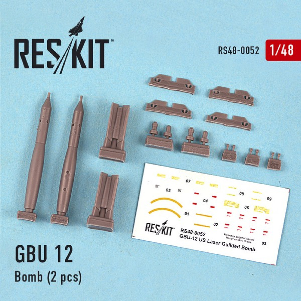 GBU 12 Бомба (2 шт) 1/48 ResKit RS48-0052 GBU 12 Бомба (2 шт) 1/48 ResKit RS48-0052