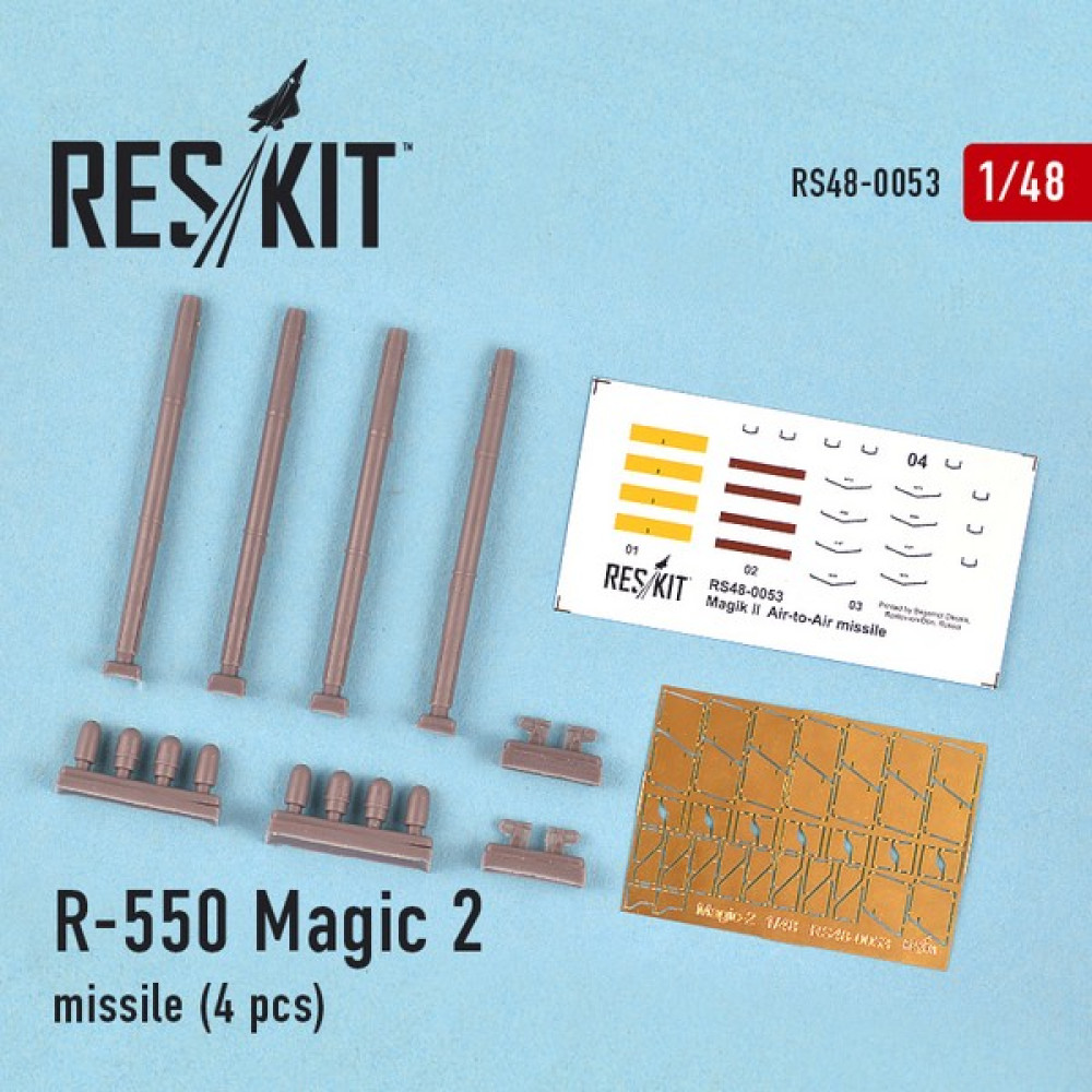 R-550 Magic-2 missile (4 pcs) 1/48 ResKit RS48-0053