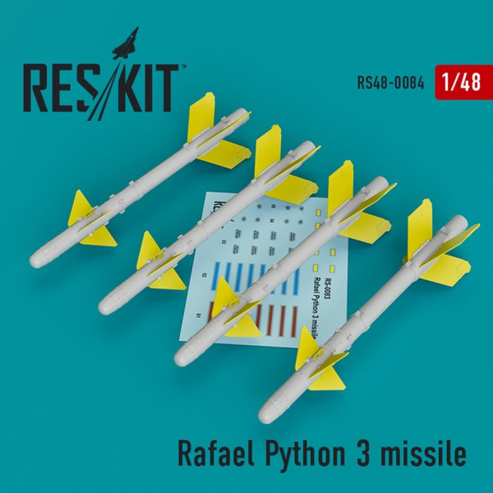 Rafael Python 3 missile (4 pcs)  1/48 ResKit RS48-0084