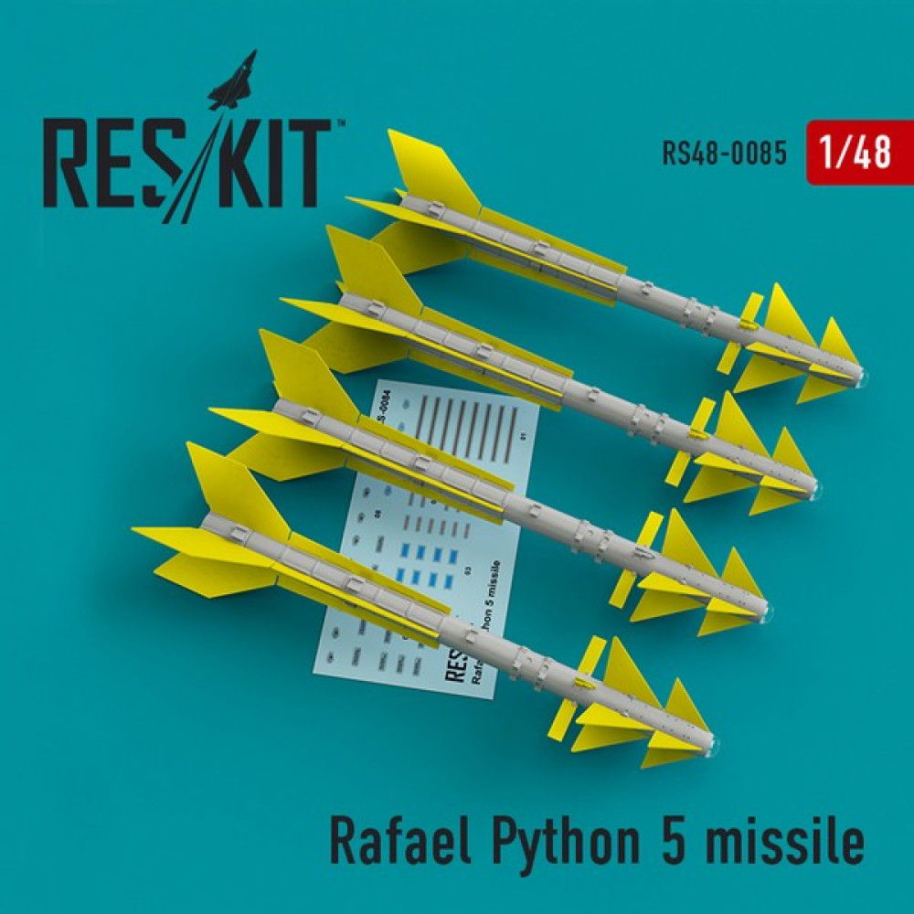Rafael Python 5 missile (4 pcs)  1/48 ResKit RS48-0085