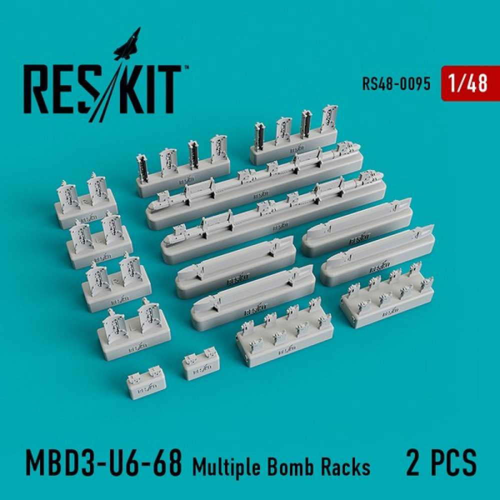 Бомботримач MBD3-U6-68 (2 шт) 1/48 ResKit RS48-0095 Бомботримач MBD3-U6-68 (2 шт) 1/48 ResKit RS48-0095