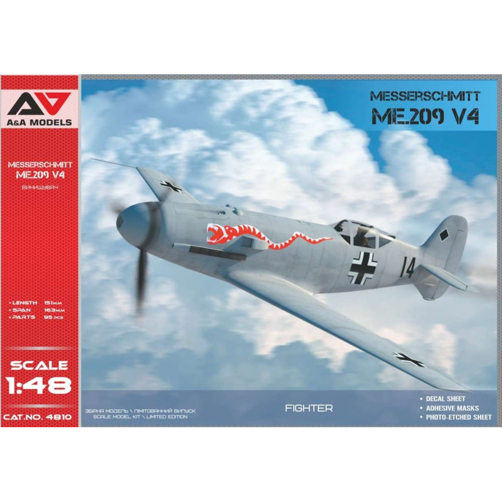 Messerschmitt Me 209V4  1/48 A&A Models 4810 
