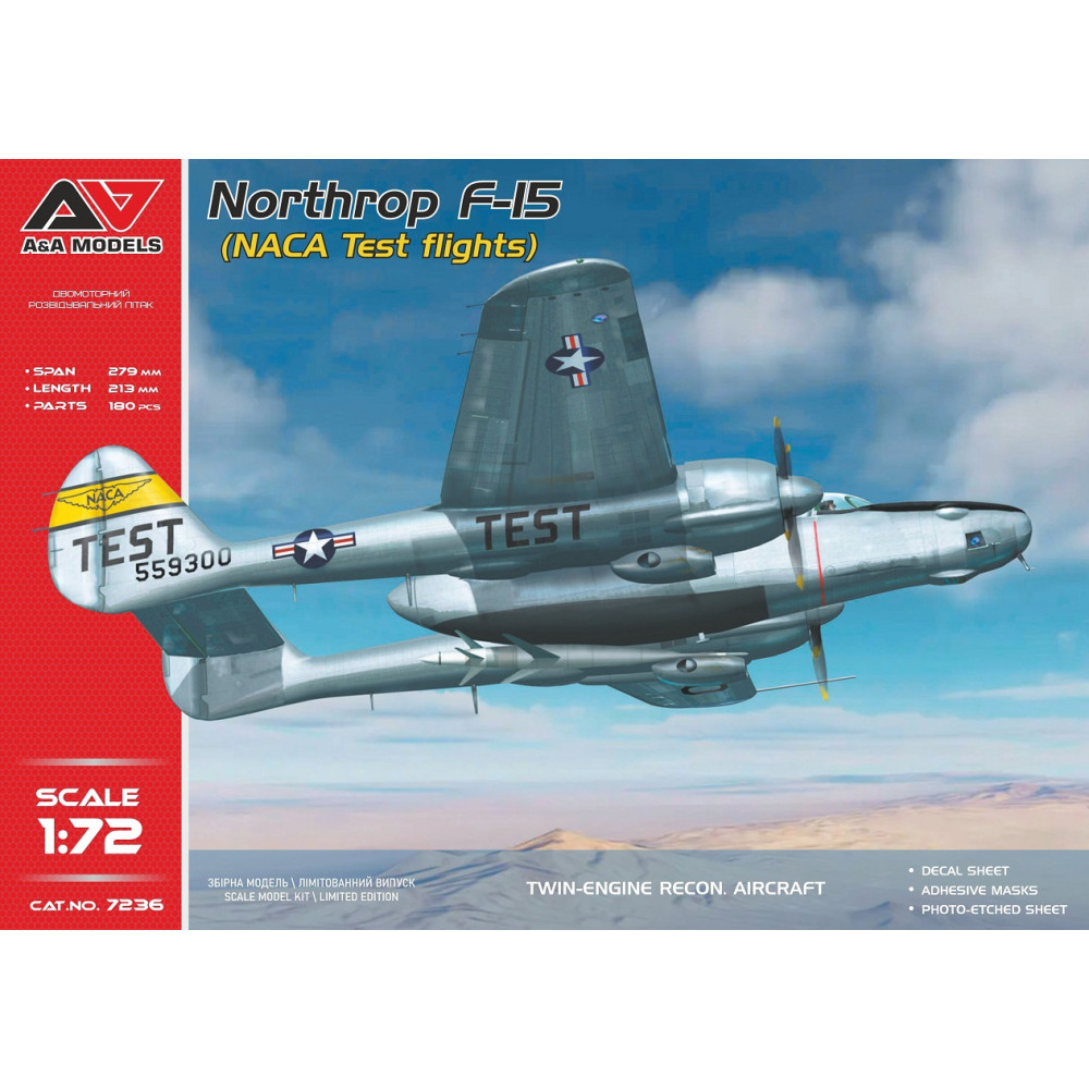 Northrop F15A "Reporter" (NACA test flights) 1/72 A&A Models 7236