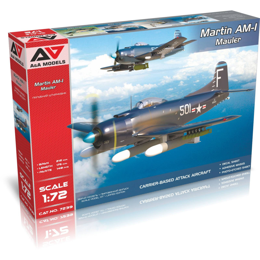 Martin AM-1 Mauler Carrier-Based Attack Aircraft 1/72 A&A Models 7239