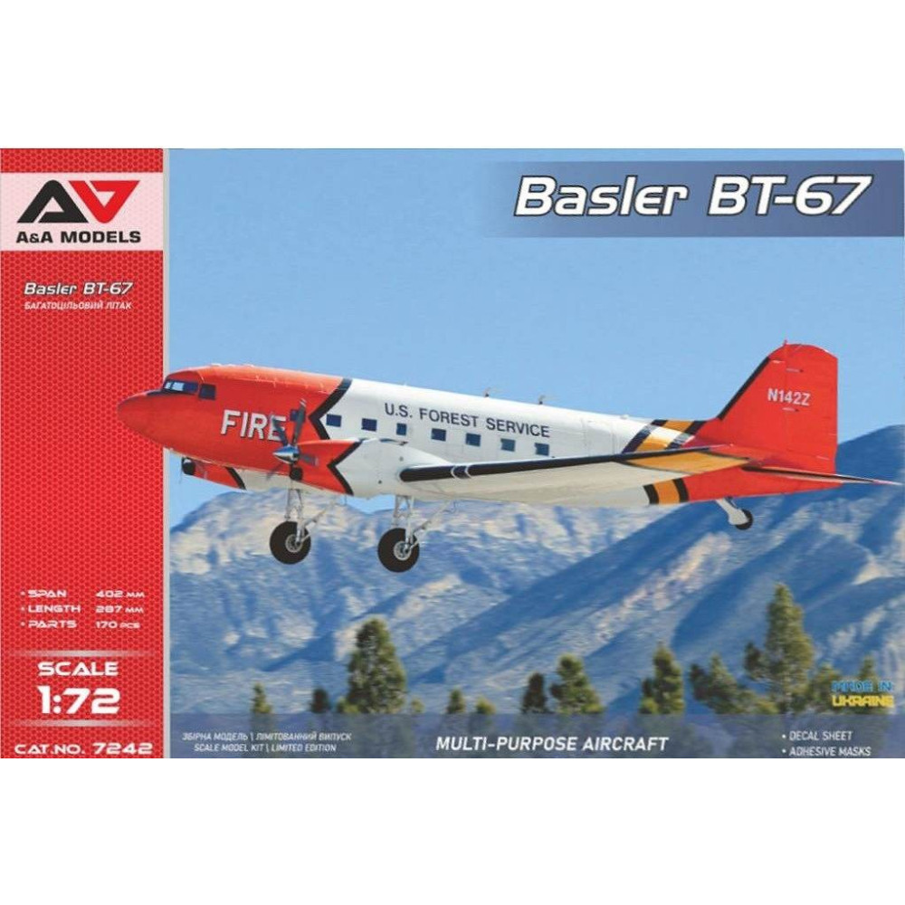 Basler VT-67 (DC-3) Turboprop Universal Aircraft 1/72 A&A Models 7242