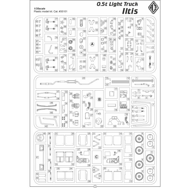 Iltis 0,5t Light truck 4x4  1/35 ACE 35101
