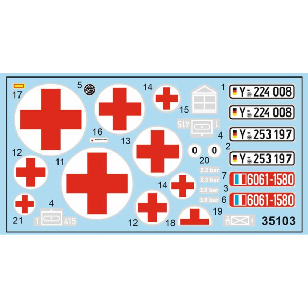 0,5t Light truck 4x4 Iltis SAN w/medical mission  1/35 ACE 35103