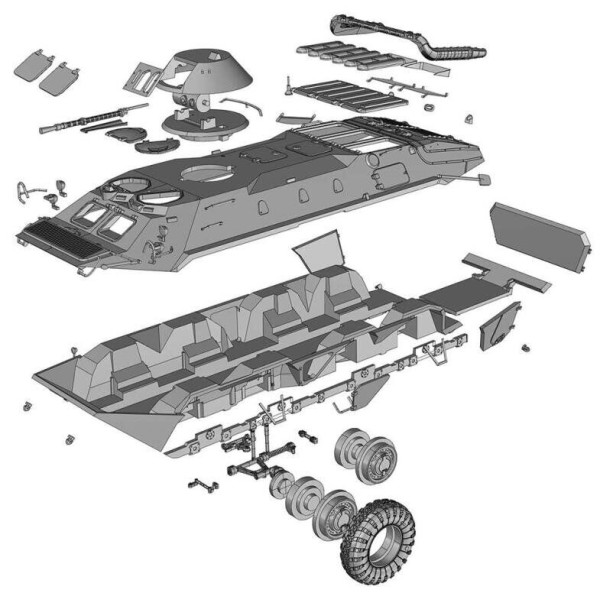 Soviet APC BTR-70 (early production series) 1/72 ACE 72164