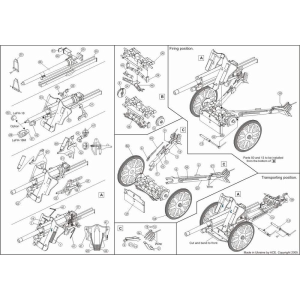 le FH18 10,5 cm Field Howitzer 1/72 ACE 72216