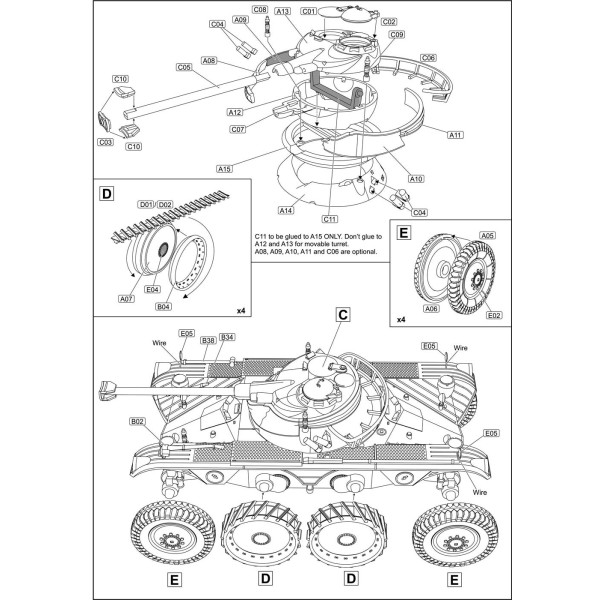 EBR F1 09 mod.1951 w/FL-11 turret wheeled tank 1/72 ACE 72459