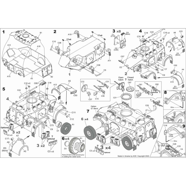 M3 wheeled Armoured Personnel Carrier (4x4) 1/72 ACE 72463