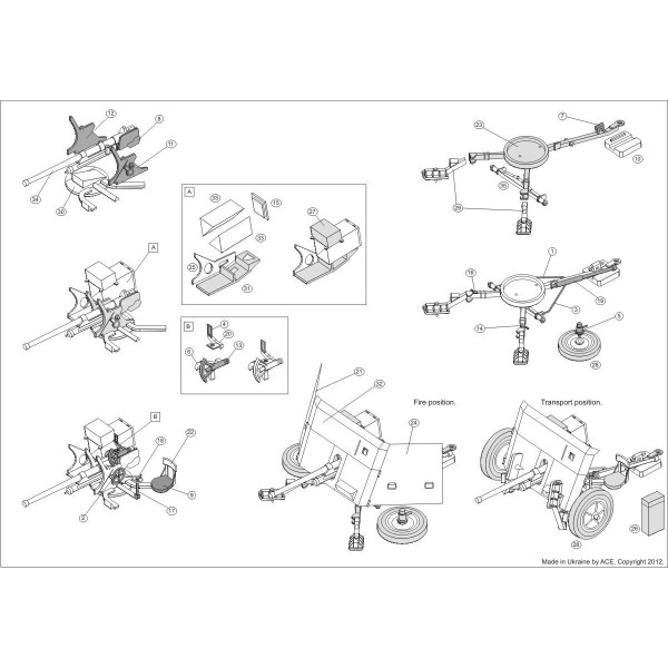 Ordnance QF 2-pounder (British 40mm AT gun) 1/72 ACE 72504