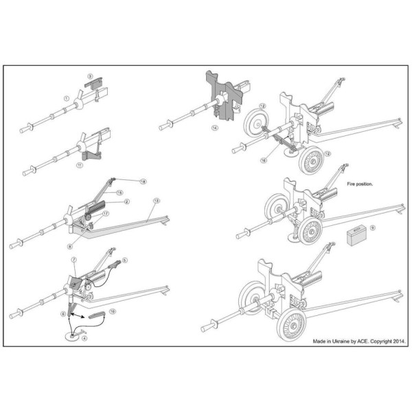 French 25mm AT gun S.A.l Mle 1937 (Hotchkiss) 1/72 ACE 72522