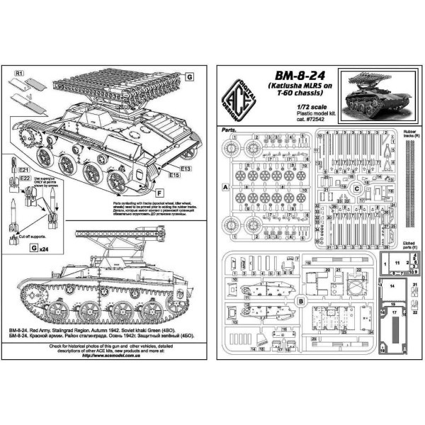 BM-8-24 Katiusha on T-60 chassie 1/72 ACE 72542