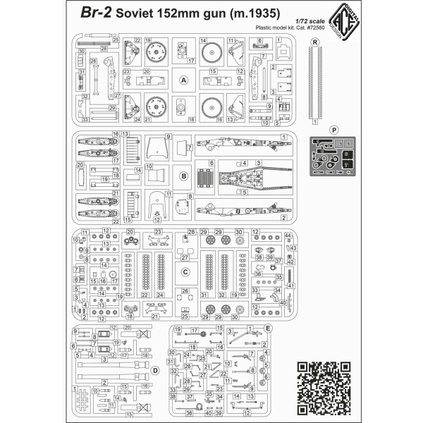 152-mm gun model 1935 (Br-2)  1/72 ACE 72560