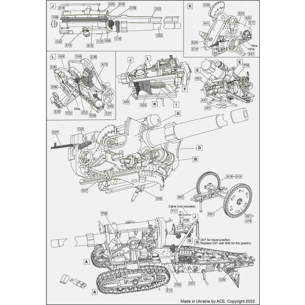 152-mm gun model 1935 (Br-2)  1/72 ACE 72560