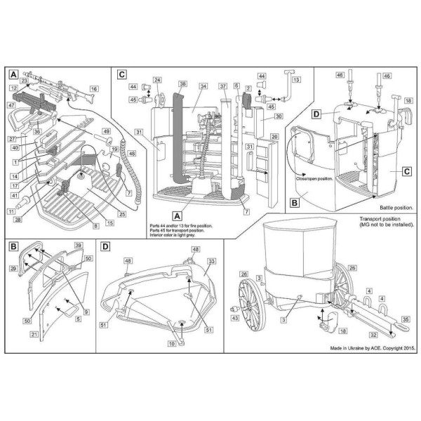 Panzer Nest - German WW2 mobile MG bunker 1/72 ACE 72561
