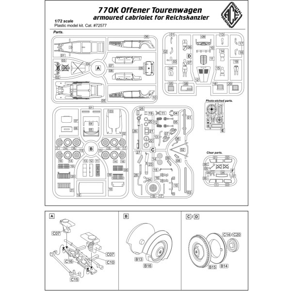 MB-770K Offener Tourenwagen - armoured cabriolet for Reichskanzler 1/72 ACE 72577