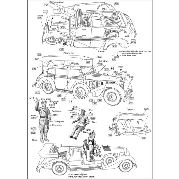 MB-770K Offener Tourenwagen - armoured cabriolet for Reichskanzler 1/72 ACE 72577