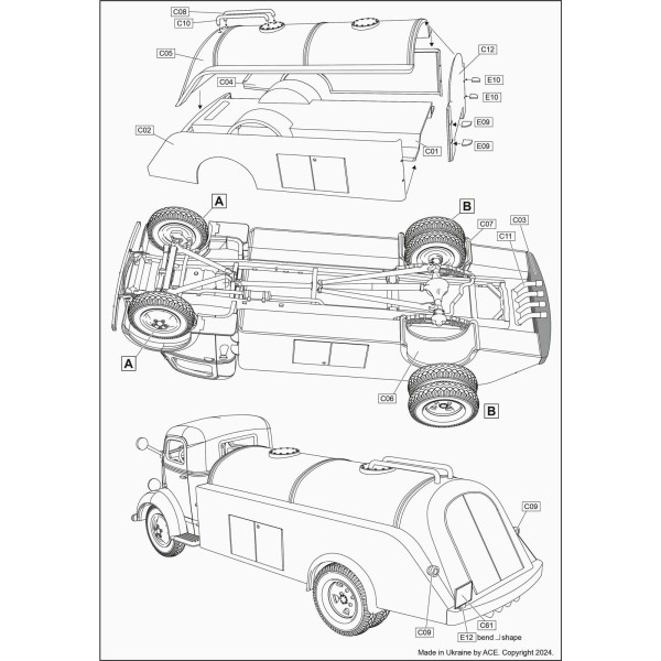 COE (CabOverEngine) refueler truck m.1939  1/72 ACE 72592