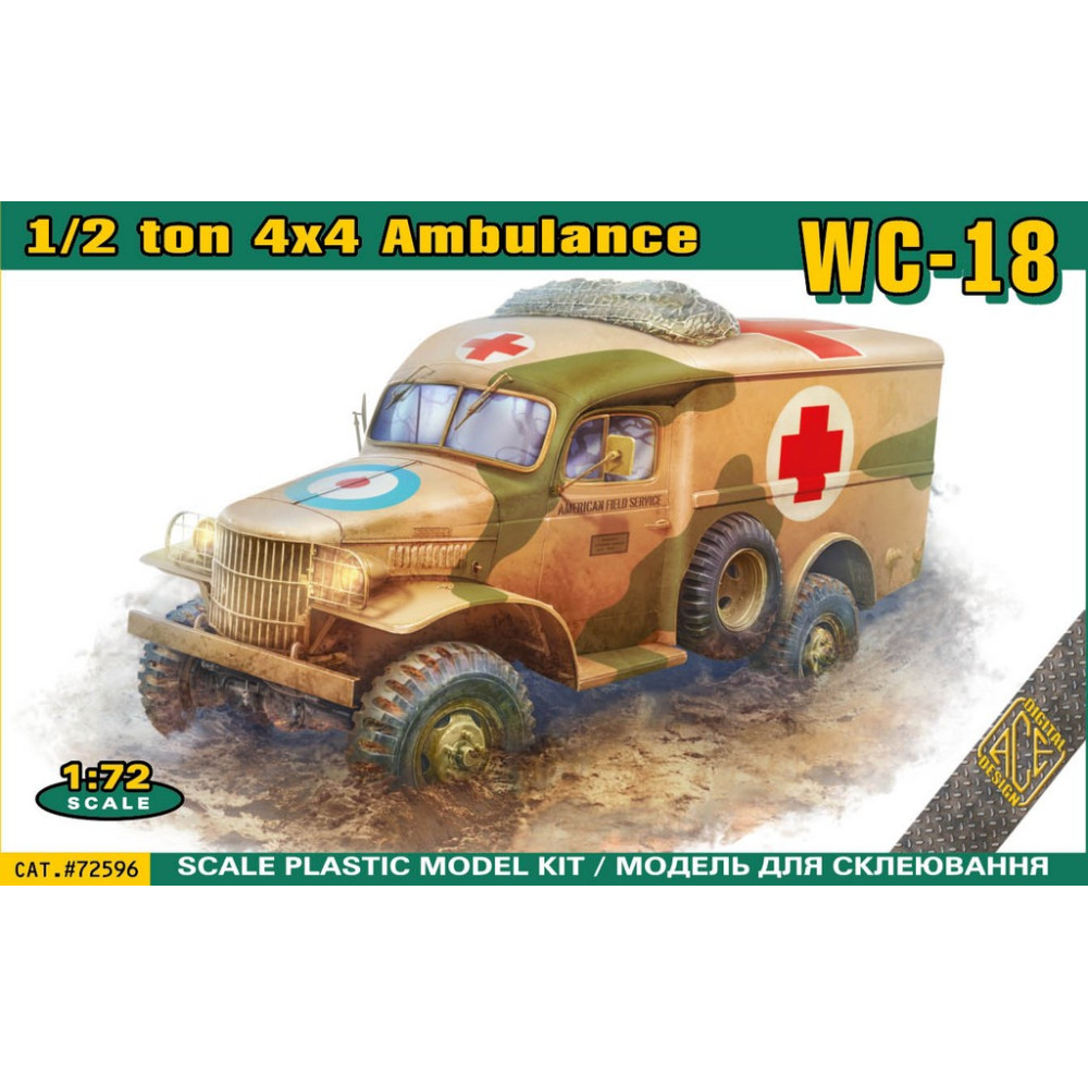1/2 ton 4x4 Ambulance WC-9/18/27  1/72 ACE 72596