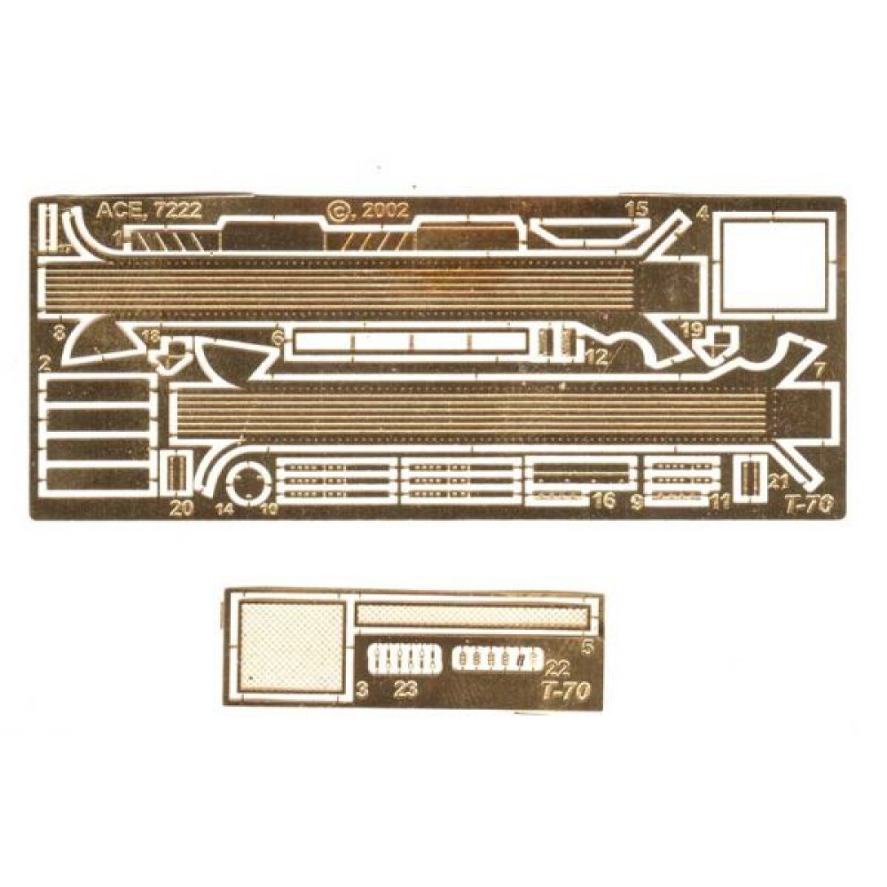 T-70 Photo-etched update set for 1/72 UM kit 1/72 ACE PE7222