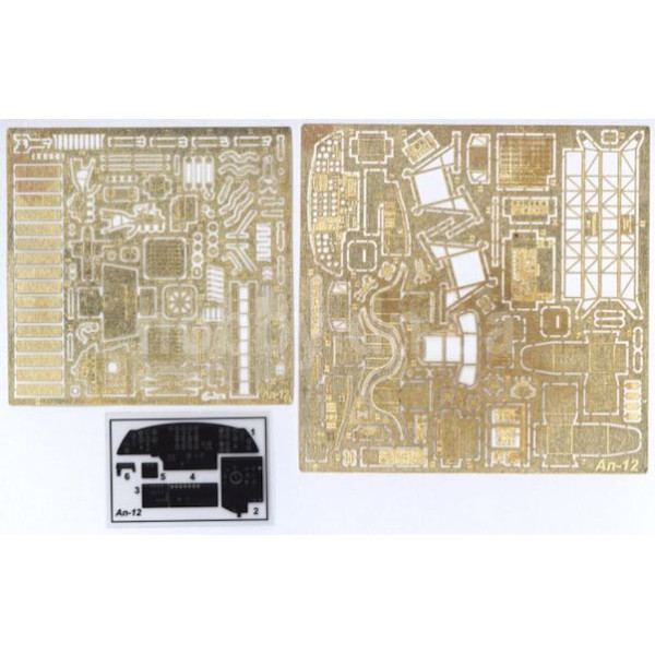 An-12 Cub (inter.+exterior) P.e. update set for Roden kit. 1/72 ACE PE7225