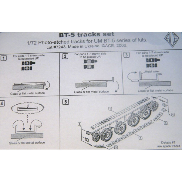 BT-5 tracks for UM kit 1/72 ACE PE7243