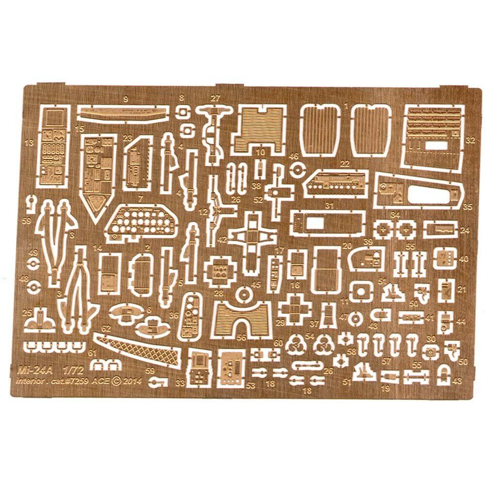 Mi-24 A (cockpit interior set for Zvezda kit) 1/72 ACE PE7259