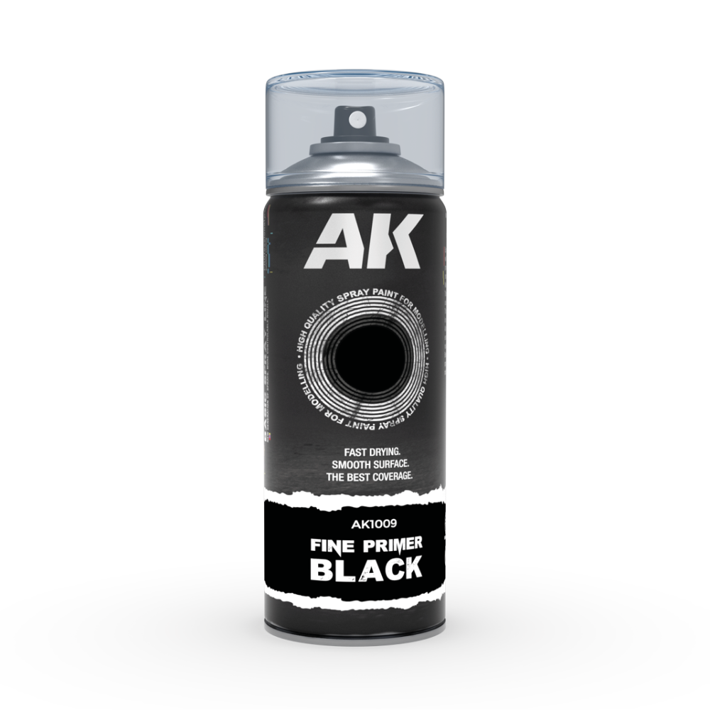 FINE PRIMER BLACK SPRAY 400 ml, Ak-interactive AK1009