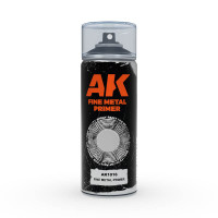FINE METAL PRIMER SPRAY (GREY) 150 ml, Ak-interactive AK1016 FINE METAL PRIMER SPRAY (GREY) 150 ml, Ak-interactive AK1016