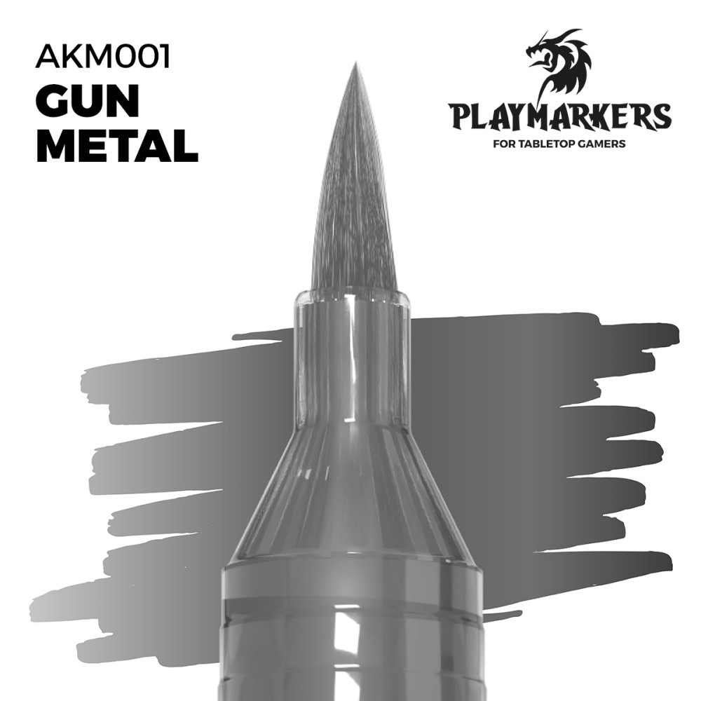 Акриловий маркер Збройовий метал "GUN METAL" – PLAYMARKER Ak-interactive AKM001 