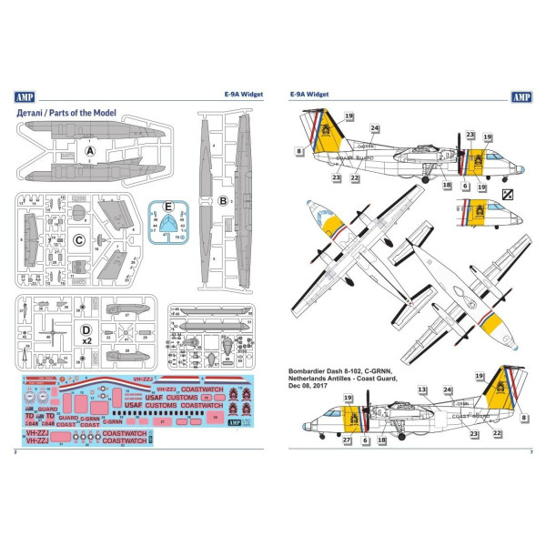 E-9A Widget/DHC-8-106 Dash 8  1/144 AMP 144-003