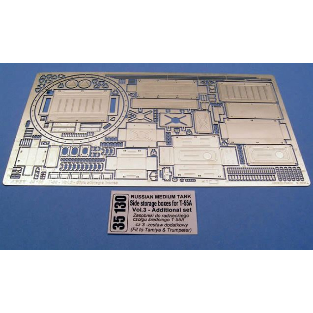 Side storage boxes for Russian medium tank T-55A - vol. 3 - additional set 1/35 ABER 35 130