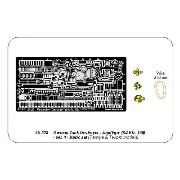  Jagdtiger (Sd.Kfz. 186) - vol. 1 - basic set (Tamiya, Takom) 1/35 ABER 35 228