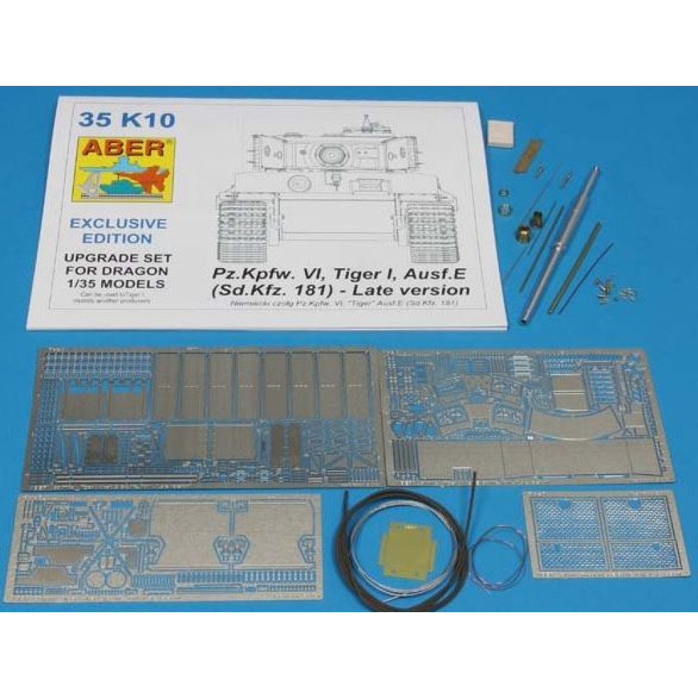 Pz.Kpfw. VI Ausf.E (Sd.Kfz.181) Tiger I – Late version (premium set) 1/35 ABER 35 K10