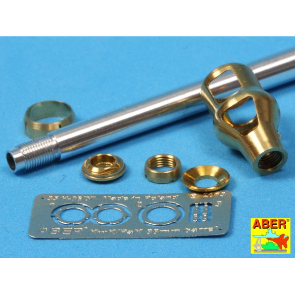 88mm KwK36/L56 barrel for German Tank Tiger I, Ausf. E - with late muzzle brake 1/35 ABER 35 L-028N