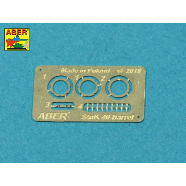 StuK.40 L/48 7,5cm barrel with late muzzle brake for Stug.III, Ausf G late and Stug.IV - early model 1/35 ABER 35 L-060N