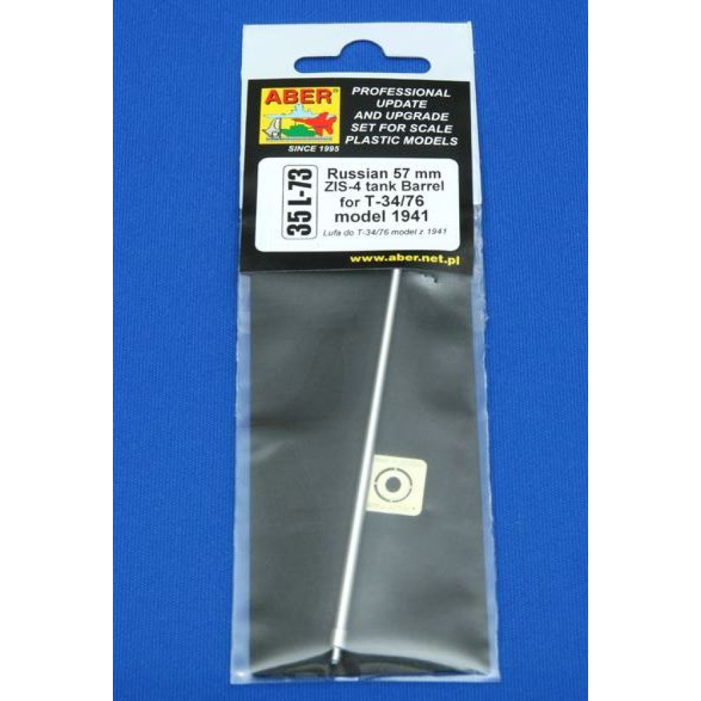 Russian 57mm ZIS-4 tank barrel for T-34/76 model 1941 1/35 ABER 35 L-073