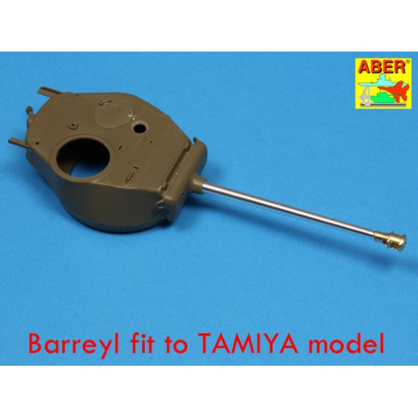 U.S 76 mm M1A2 barrel with muzzle brake for Sherman M4 series tanks with M62 mount 1/35 ABER 35 L-137
