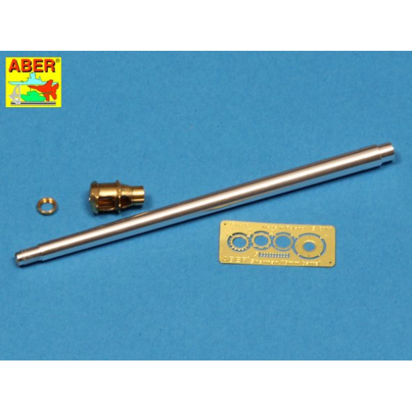 U.S 76 mm M1A2 barrel with muzzle brake for Sherman M4 series tanks with M62 mount 1/35 ABER 35 L-137