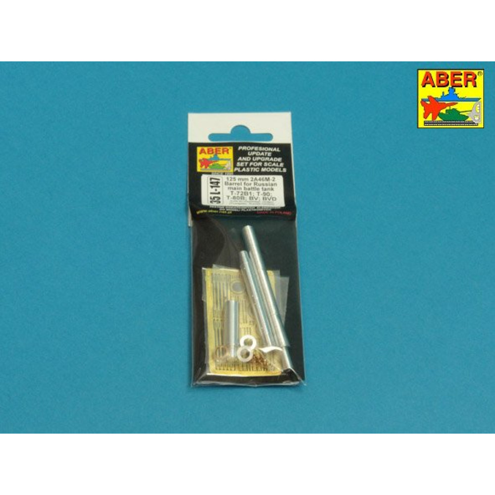 125mm 2A46M-2 barrel for Tank T-72B1;T-90; T-80B; T-80BV; T-80BVD T-84 1/35 ABER 35 L-147
