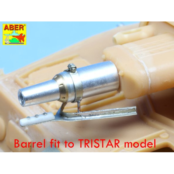  75mm KwK 37 L/24 Barrel for Pz.Kpfw.III.Ausf.N and Pz.Kpfw.IV Ausf.A,B,C,D,E, 1/35 ABER 35 L-157