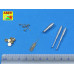 Set of barrels for Soviet tank T-35 1938/1939 - 1 x KT-28 (76,2 mm), 2 x 20 K (45 mm), 6 x Machine Gun DT (7,62 mm) 1/35 ABER 35 L-176
