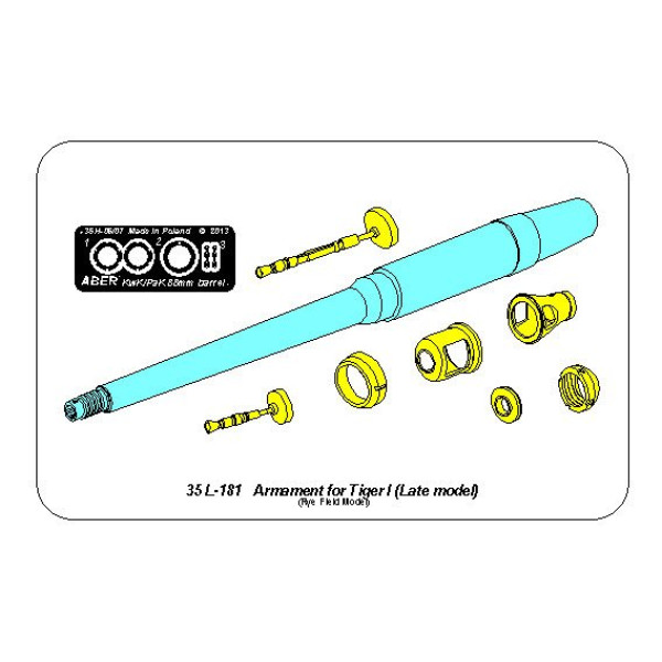 Armament for Tiger I (Late model) 1/35 ABER 35 L-181