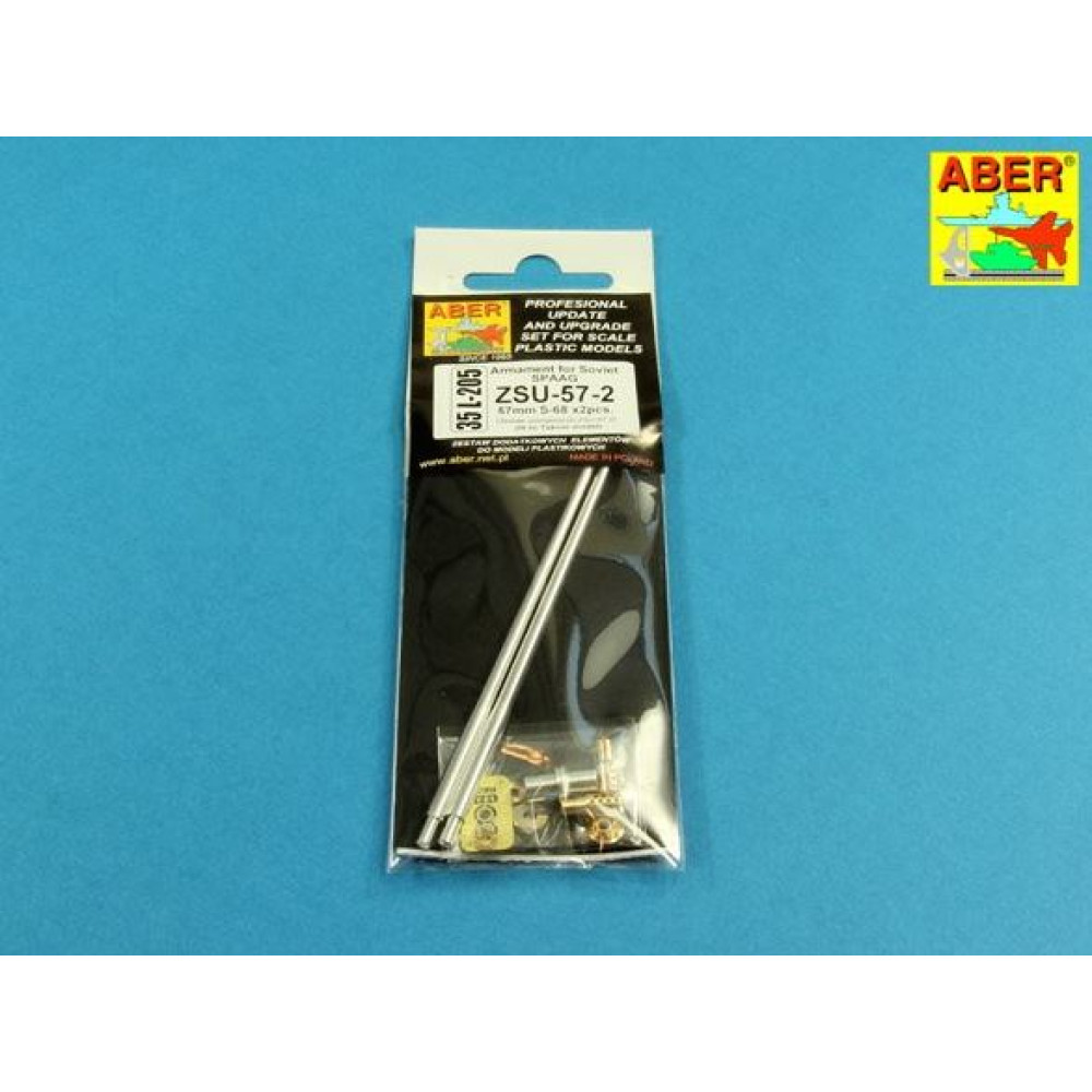 Armament for Soviet SPAAG ZSU-57-2 57mm S-68 x2pcs. 1/35 ABER 35 L-205