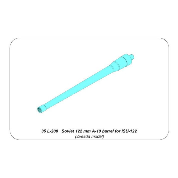 Soviet 122 mm A-19 Barrel for ISU-122 1/35 ABER 35 L-208