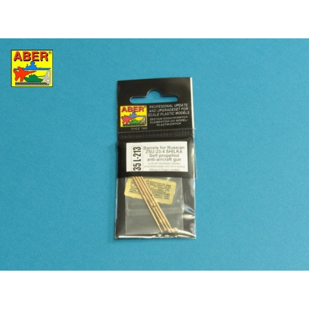 Barrels for ZSU-23-4 Shilka Self-propelled AA gun 1/35 ABER 35 L-213