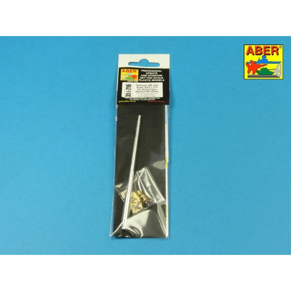 Barrel for German 8,8cm Kw.K 43 (L/71) gun used on Tiger B Henschel-Turm 1/35 ABER 35 L-216